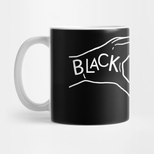 Black Lives Matters Heart Hand line Mug